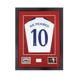 "AK Frames 77.5X58.5Cm Matte Black Shirt Frame With Crimson Mount -49X42.5Cm Shirt Window -5X.3.5"" Photos - 7.5X4.5Cm Name Plate" - thumbnail 1