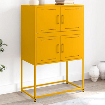 Berkfield Sideboard Mustard Yellow 68.5X38.5X107 Cm Steel - image 1