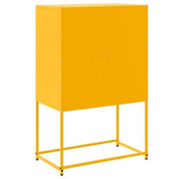 Berkfield Sideboard Mustard Yellow 68.5X38.5X107 Cm Steel - thumbnail 8