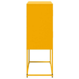 Berkfield Sideboard Mustard Yellow 68.5X38.5X107 Cm Steel - thumbnail 7