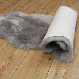Sheepskin Silver Animal Modern Abstract Shaggy Hand Made Rug For Living Room Bedroom & Dining Room-60Cm X 90Cm (Single) - thumbnail 2
