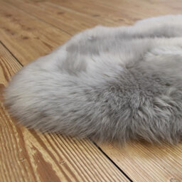 Sheepskin Silver Animal Modern Abstract Shaggy Hand Made Rug For Living Room Bedroom & Dining Room-60Cm X 90Cm (Single) - thumbnail 4