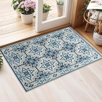 Oxford Homeware Printed Rug, Non-Slip Pet Friendly, Area Rugs And Floor Rug, (Luna, 40X60Cm)