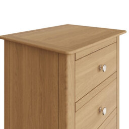 Fwstyle Taberno Oak 5 Drawer Chest Of Drawers Ready Assembled (H) 102 (W) 50 (D) 40Cm - thumbnail 4