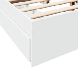 Berkfield Bed Frame With Drawers Without Mattress White 140X200 Cm - thumbnail 8