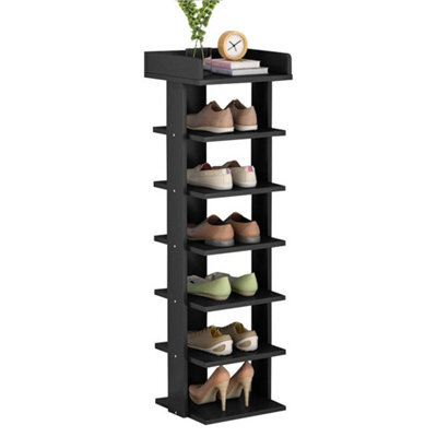 7-Tier Slim Wooden Shoe Rack Storage Shelf Organiser - image 1