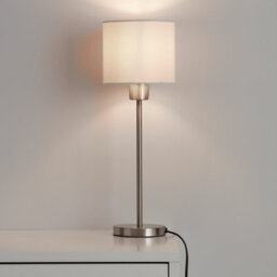 GoodHome Kpezin Cream Fabric Dyed Circular Light Shade (D)15Cm