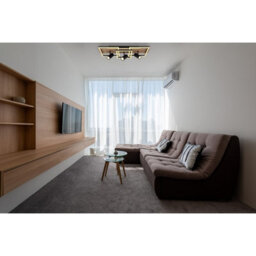 Luminosa Lighting Luminosa Kassu 72X27Cm Integrated Led Semi Flush Ceiling Light Matt Black 3X Led 3000K - thumbnail 9