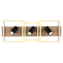 Luminosa Lighting Luminosa Kassu 72X27Cm Integrated Led Semi Flush Ceiling Light Matt Black 3X Led 3000K - thumbnail 4
