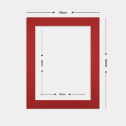 Ak Frames 50X40Cm Crimson Picture Mounts To Fit 40X30Cm Aperture Size - Mount Board Only (No Frame Included) - thumbnail 3