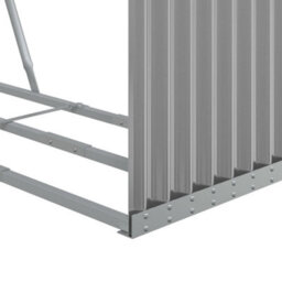Walplus Log Holder Light Grey 120X45X100 Cm Galvanised Steel - thumbnail 8