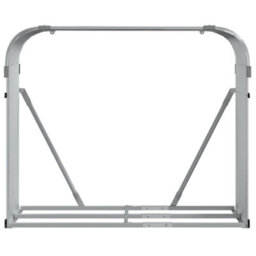 Walplus Log Holder Light Grey 120X45X100 Cm Galvanised Steel - thumbnail 4