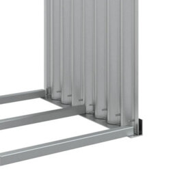 Walplus Log Holder Light Grey 120X45X100 Cm Galvanised Steel - thumbnail 7