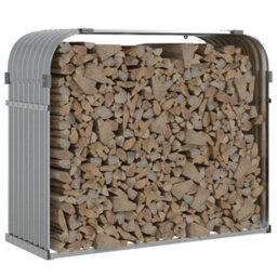 Walplus Log Holder Light Grey 120X45X100 Cm Galvanised Steel - thumbnail 3