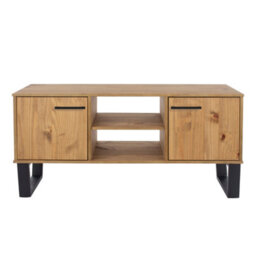 Core Products Wide Screen 2 Door Tv Unit, Antique Waxed Pine - thumbnail 5
