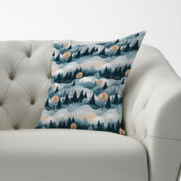 Warren Reed Designer Dreamy Snowy Christmas Scene Cushions 33Cm X 48Cm - thumbnail 2