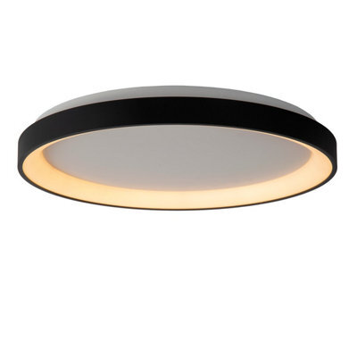 Lucide Vidal Modern Flush Ceiling Light 48Cm - Led Dim. - 1X38W 2700K - Black - image 1