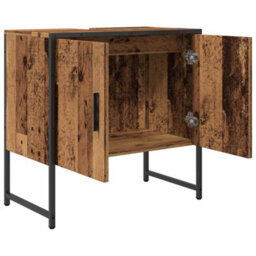 Berkfield Bathroom Sink Cabinet Old Wood 60X33X60 Cm Engineered Wood - thumbnail 5