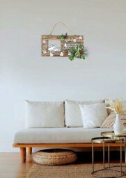 Shatchi Twig Wall Hanging Glitter Scene Christmas Decoration - W40Xl20Cm - thumbnail 4