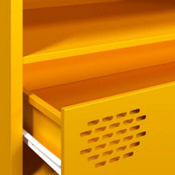 Walplus Tv Cabinet Mustard Yellow 202X39X43.5 Cm Cold-Rolled Steel - thumbnail 9
