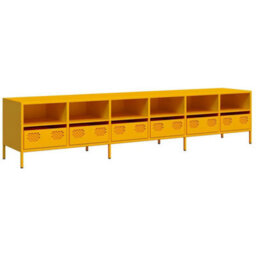 Walplus Tv Cabinet Mustard Yellow 202X39X43.5 Cm Cold-Rolled Steel - thumbnail 2
