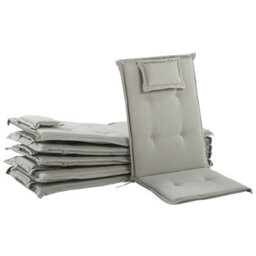 Beliani Set Of 6 Back/seat Cushions Java/amantea 50 X 70 Cm Taupe - thumbnail 4