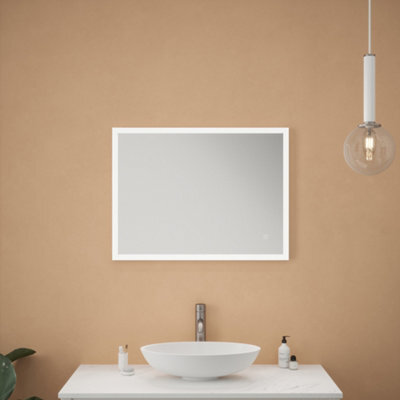 FNX Bathrooms Stockholm Led Bathroom Mirror - 600X800mm With Anti-Fog Demister Pad & Natural White Light (Ip44) - image 1
