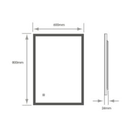 FNX Bathrooms Stockholm Led Bathroom Mirror - 600X800mm With Anti-Fog Demister Pad & Natural White Light (Ip44) - thumbnail 5