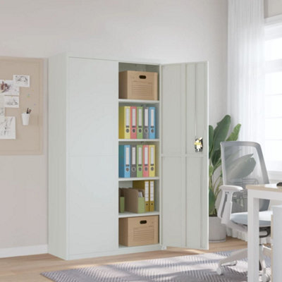 Berkfield File Cabinet Light Grey 105X40X180 Cm Steel - image 1