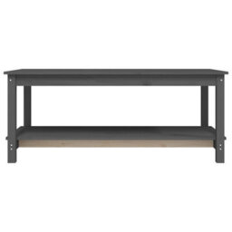 Berkfield Coffee Table Grey 110X55X45 Cm Solid Wood Pine - thumbnail 5