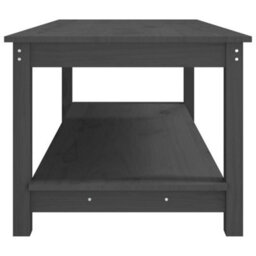 Berkfield Coffee Table Grey 110X55X45 Cm Solid Wood Pine - thumbnail 6