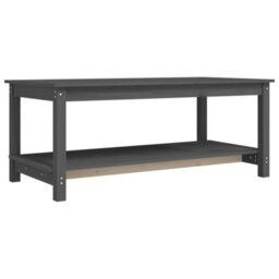Berkfield Coffee Table Grey 110X55X45 Cm Solid Wood Pine - thumbnail 2