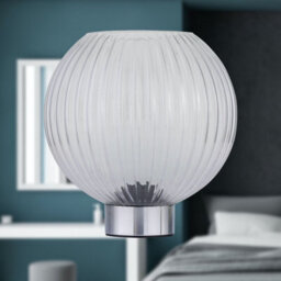 First Choice Lighting Set Of 2 Betchley - Battery Operated Chrome Lamp With Clear Glass - thumbnail 6