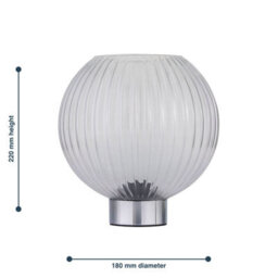 First Choice Lighting Set Of 2 Betchley - Battery Operated Chrome Lamp With Clear Glass - thumbnail 8