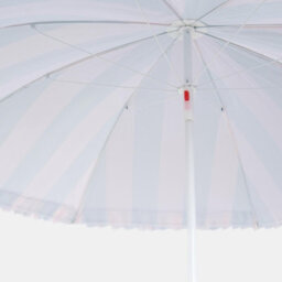 Ohs Stripe Parasol Umbrella Garden Outdoor Canopy Sun Shade - Sage/cream - thumbnail 6