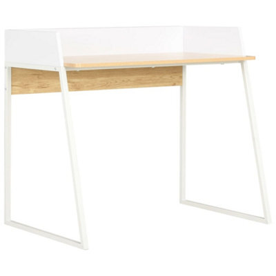 Berkfield Desk White And Oak 90X60X88 Cm - image 1