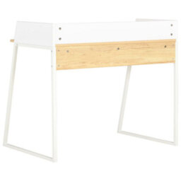 Berkfield Desk White And Oak 90X60X88 Cm - thumbnail 4