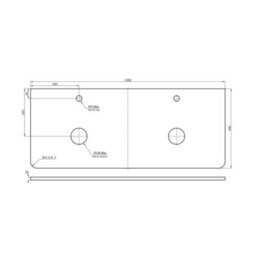 Plum&clay Sutton Blue-Grey Floor Standing Double Basin Bathroom Vanity Unit With Pre-Drilled Tap Hole Worktop (W)1180mm (H)700mm - thumbnail 4