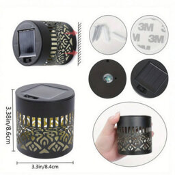 Solar-Powered Garden Decorative Landscape Wall Lamps 2Pcs-Peony - thumbnail 2