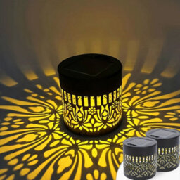 Solar-Powered Garden Decorative Landscape Wall Lamps 2Pcs-Peony - thumbnail 1