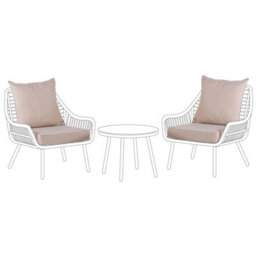 Beliani Outdoor Cushion Cover Set Laureto Beige - thumbnail 1