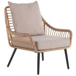Beliani Outdoor Cushion Cover Set Laureto Beige - thumbnail 5