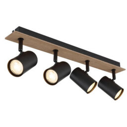 Luminosa Lighting Luminosa Linca Ceiling Spotlight Bar Matt Black 4X Gu10 - thumbnail 1