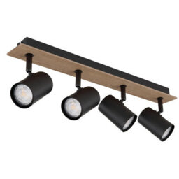 Luminosa Lighting Luminosa Linca Ceiling Spotlight Bar Matt Black 4X Gu10 - thumbnail 2