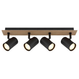 Luminosa Lighting Luminosa Linca Ceiling Spotlight Bar Matt Black 4X Gu10 - thumbnail 3