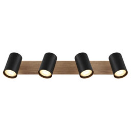 Luminosa Lighting Luminosa Linca Ceiling Spotlight Bar Matt Black 4X Gu10 - thumbnail 4