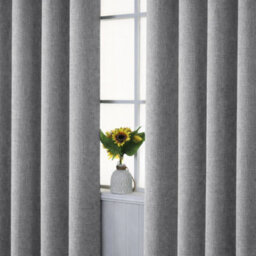 Bedlooms Charcoal Linen Curtain 100% Blackout Thermal Insulated Eyelet Curtain (Pair) 66 X 54 Inches With Tie Back Two - thumbnail 8