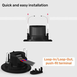 Paul Russells Led Downlight Black Tilt Recessed Ceiling Spotlight  4.8W 440 Lumens, Ip44, Colour Changeable Cct3 - thumbnail 8