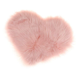 Living And Home Pink  Heart Shape Super Soft Shaggy Floor Area Rug Kids Room Decor Seat Pad 40 X 50 Cm - thumbnail 3
