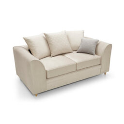 Abakus Direct Chicago Velvet 2 Seater Sofa In Cream - thumbnail 4